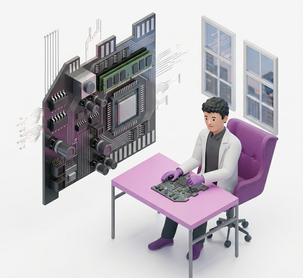 Hardware engineering illustration